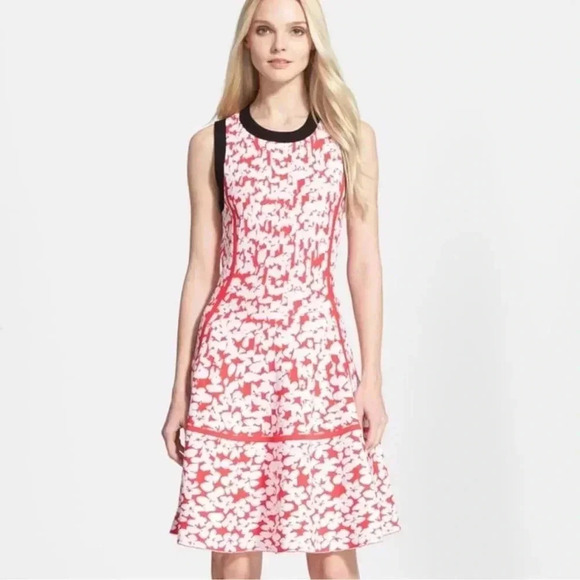 kate spade Dresses & Skirts - Kate Spade Floral Jacquard Knit Dress in Dive Right In Geranium Womens L